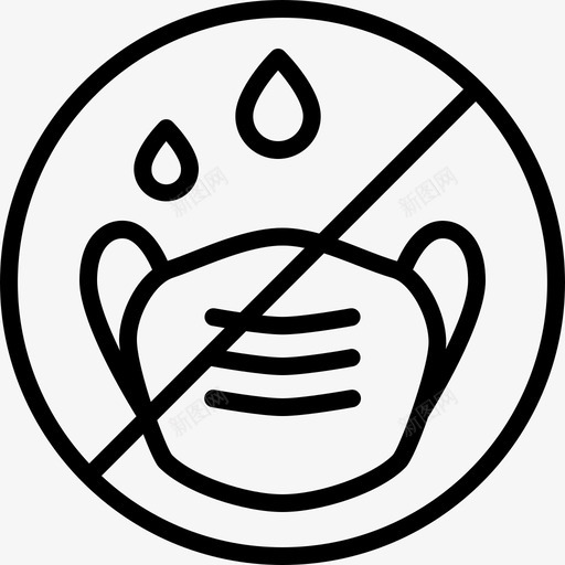 不要弄湿面膜避免阻止病毒轮廓图标设置svg_新图网 https://ixintu.com 不要 弄湿 面膜 避免 阻止 病毒 轮廓 图标 设置