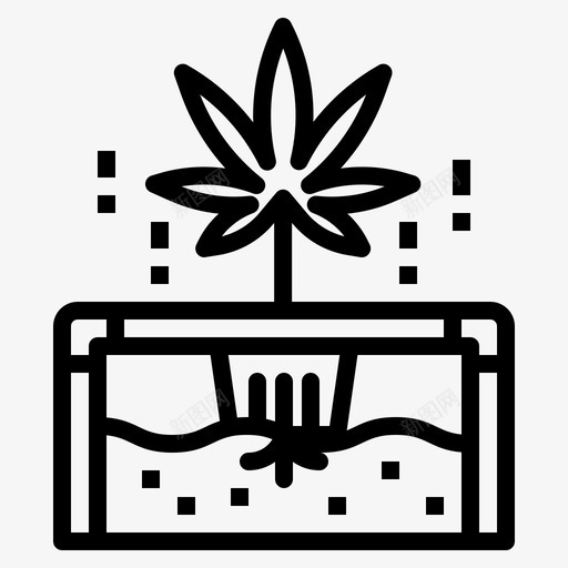 水培大麻种植大麻svg_新图网 https://ixintu.com 大麻 水培 种植 植物 生产线