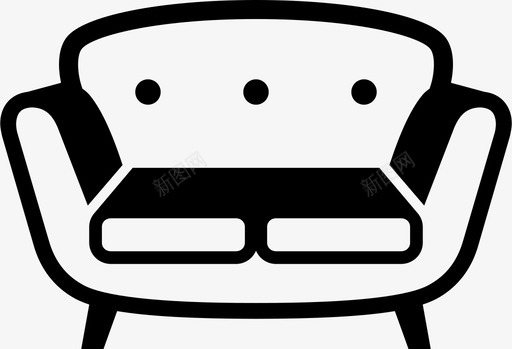 沙发靠垫座椅svg_新图网 https://ixintu.com 沙发 靠垫 座椅 双座 室内