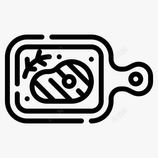 砧板肉厨具刀svg_新图网 https://ixintu.com 砧板 厨具 屠夫