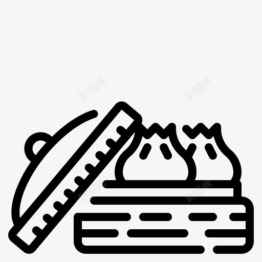 饺子中式甜点svg_新图网 https://ixintu.com 饺子 中式 甜点 食物 蒸汽 中国 新年