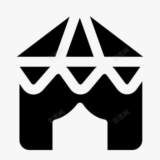 马戏团帐篷娱乐嘉年华svg_新图网 https://ixintu.com 马戏团 帐篷 娱乐 嘉年华 雕文 风格