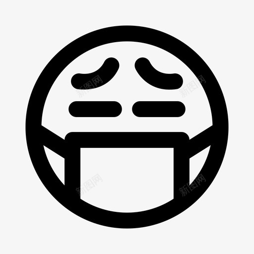 不开心冠状病毒医生svg_新图网 https://ixintu.com 医生 面膜 不开 开心 冠状 病毒 医学 表情 风格