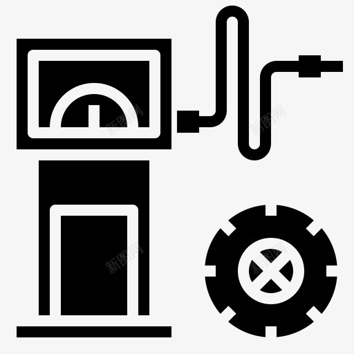 轮胎充气赛车svg_新图网 https://ixintu.com 赛车 轮胎 充气 工具 器具 加油站 标志