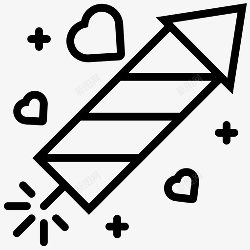火箭鞭炮烟花svg_新图网 https://ixintu.com 情人节 火箭 鞭炮 烟花 焰火 聚会 第卷