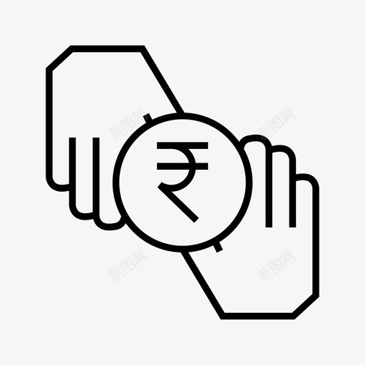 退款现金印度卢比svg_新图网 https://ixintu.com 卢比 退款 现金 印度 货币 珠宝 图标