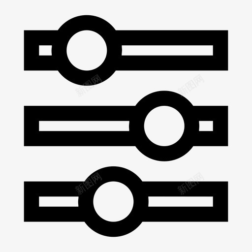 调整均衡器首选项svg_新图网 https://ixintu.com 调整 均衡器 首选项 设置 图标