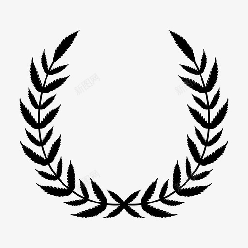 桂冠树叶棕榈svg_新图网 https://ixintu.com 桂冠 树叶 棕榈 奖品 金棕榈