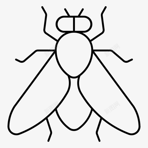 家蝇虫子昆虫svg_新图网 https://ixintu.com 虫子 昆虫 害虫 采采 动物