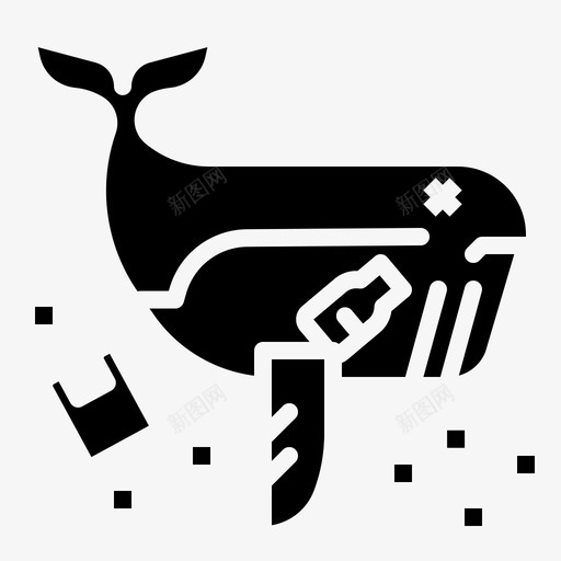 鲸鱼垃圾死的塑料svg_新图网 https://ixintu.com 鲸鱼 垃圾 塑料 死的 废物 污染 固体