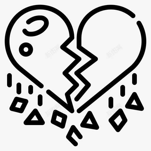 破碎的心心碎失恋svg_新图网 https://ixintu.com 破碎 心心 心碎 失恋 遗憾 形状
