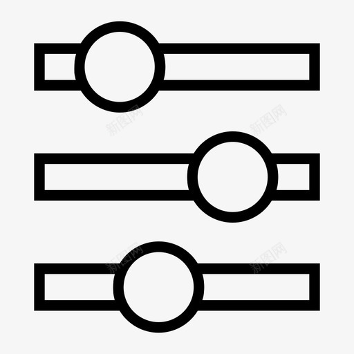 调整均衡器首选项svg_新图网 https://ixintu.com 调整 均衡器 首选项 设置 图标