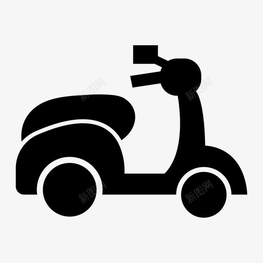 摩托车自行车骑乘svg_新图网 https://ixintu.com 运输 摩托车 自行车 骑乘 滑板车 图标 图示
