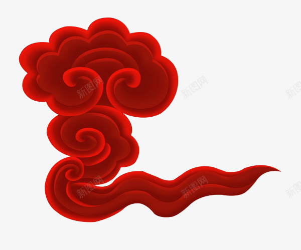 红色祥云国风喜庆免扣2png免抠素材_新图网 https://ixintu.com 红色 祥云 国风 喜庆 免扣