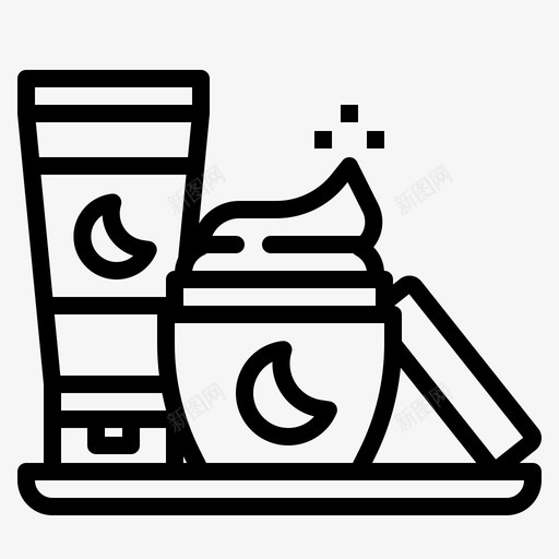 晚霜化妆品乳液svg_新图网 https://ixintu.com 晚霜 化妆品 乳液 护肤品 睡眠 提纲