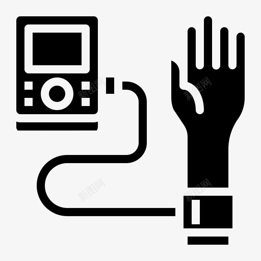 血压计血液手svg_新图网 https://ixintu.com 血压计 血液 医疗 工具 保健 雕文