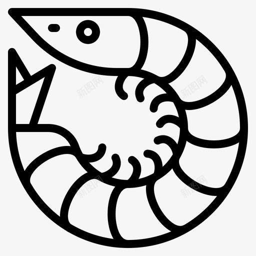 虾动物厨师svg_新图网 https://ixintu.com 食谱 动物 厨师 食物 配料