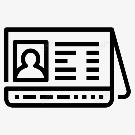 护照证件身份证svg_新图网 https://ixintu.com 身份证 护照 证件 旅行 旅行包 包装 大纲