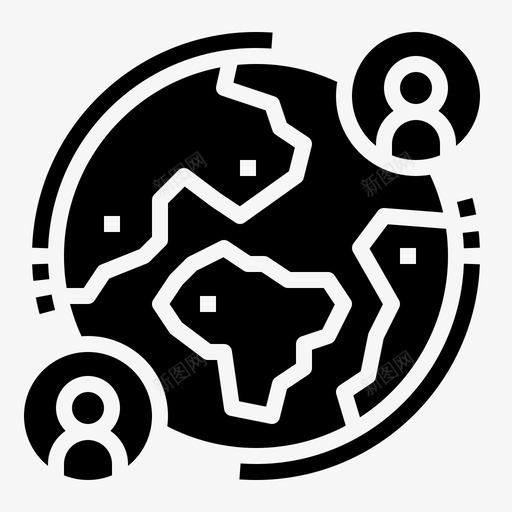 全球业务联系人svg_新图网 https://ixintu.com 全球 业务 业务联系 联系人 网络 团队 在家 工作