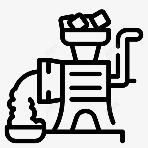 绞肉机厨房用具猪肉svg_新图网 https://ixintu.com 绞肉机 厨房用具 猪肉 屠夫