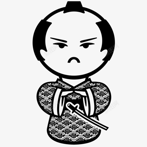 kokeshi娃娃日本svg_新图网 https://ixintu.com 日本 娃娃 男人 传统