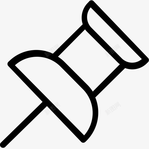 别针附件办公资料svg_新图网 https://ixintu.com 资料 别针 附件 办公 图钉 学校 图标 边线