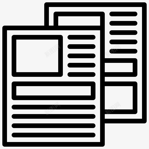 报纸文件和文件夹期刊svg_新图网 https://ixintu.com 报纸 文件 文件夹 期刊 新闻报道 报道