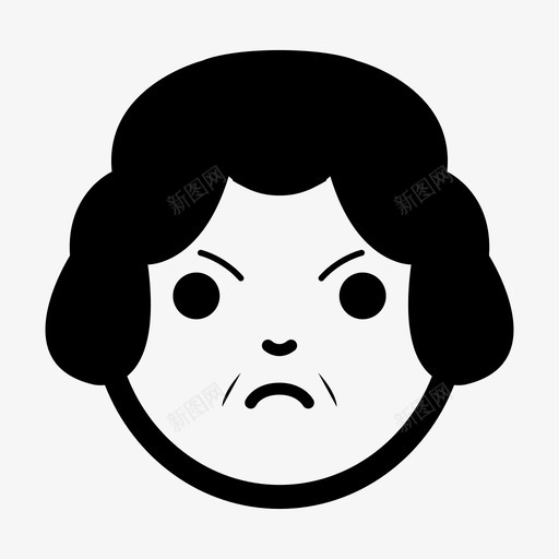 奶奶生气表情奶奶svg_新图网 https://ixintu.com 奶奶 生气 表情 老妇 妇人