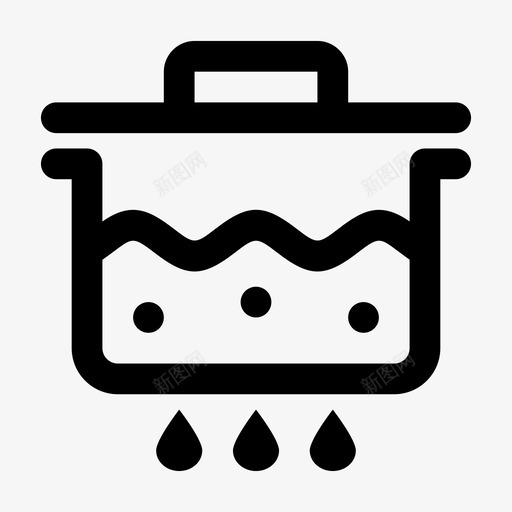 煮熟食物热svg_新图网 https://ixintu.com 煮熟 食物 热锅锅 冠状 病毒 填充