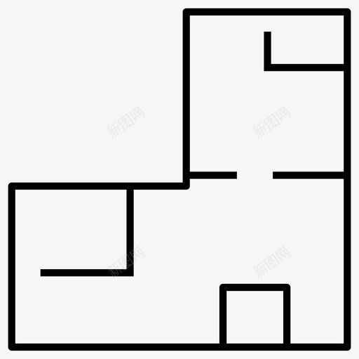 房屋大小建筑设计svg_新图网 https://ixintu.com 房屋 大小 小房屋 建筑设计 平面图