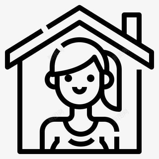 呆在家里冠状病毒房子svg_新图网 https://ixintu.com 呆在 呆在家 家里 冠状 病毒 在家 房子 安全 社会 距离 住所