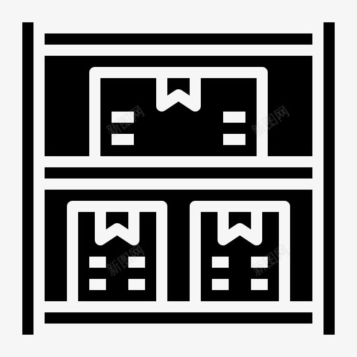 库存完整货架svg_新图网 https://ixintu.com 库存 完整 货架 装运 存储 物流 图示