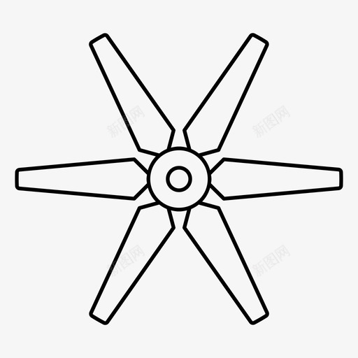 风机冷却器叶轮svg_新图网 https://ixintu.com 风机 冷却器 叶轮 电机 螺旋桨 工业用