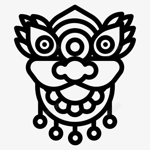 面具中国龙svg_新图网 https://ixintu.com 面具 中国 龙新 年中国 新年 大纲