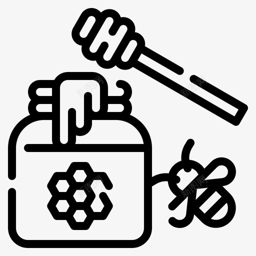 蜂蜜罐食品健康svg_新图网 https://ixintu.com 蜂蜜 蜜罐 食品 健康 健康食品