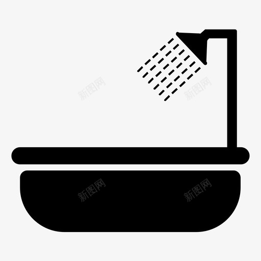 浴缸家用淋浴svg_新图网 https://ixintu.com 盥洗室 浴缸 家用 淋浴 夏季 套装