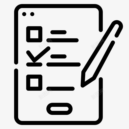 清单纸张笔svg_新图网 https://ixintu.com 清单 纸张 电话 平板电脑 数字 内容