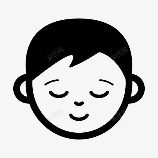 男孩睡觉表情男人svg_新图网 https://ixintu.com 男孩 睡觉 表情 男人 反应