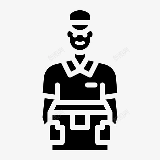 送货员盒子包装svg_新图网 https://ixintu.com 送货 货员 盒子 包装 运输 网上商店