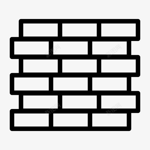 砖建筑墙svg_新图网 https://ixintu.com 建筑 砖砖 筑墙