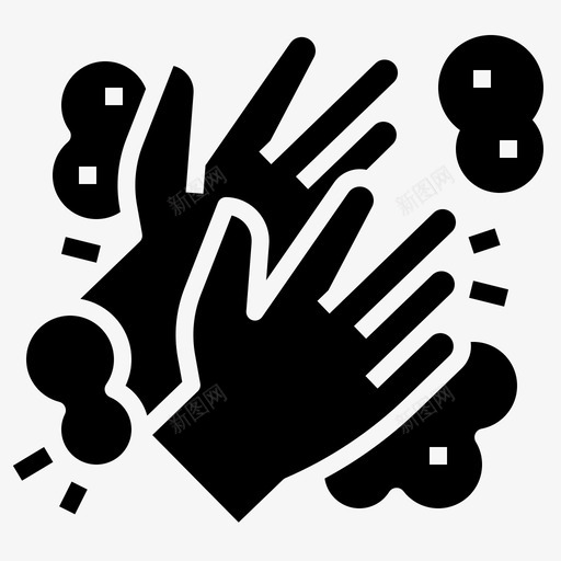 洗手清洁健康svg_新图网 https://ixintu.com 洗手 清洁 健康 卫生健康 卫生 黑色