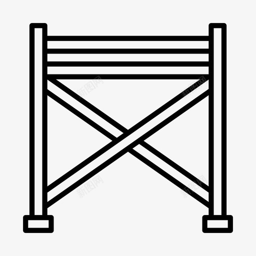 脚手架建筑工人框架svg_新图网 https://ixintu.com 工具 脚手架 建筑 建筑工 工人 框架 梯子 作业