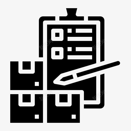 库存检查列表svg_新图网 https://ixintu.com 库存 检查 列表 产品 商店 物流