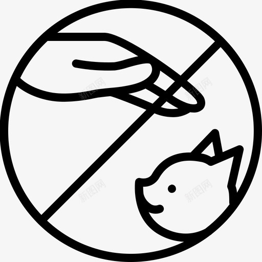 不要宠物动物不要触摸svg_新图网 https://ixintu.com 不要 宠物 动物 触摸 野生 停止 病毒 轮廓 图标