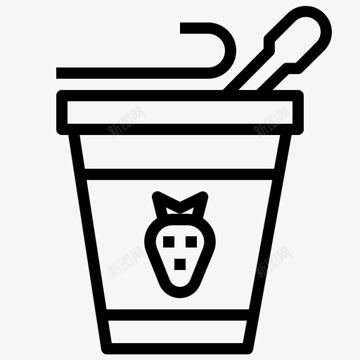 酸奶甜点食物svg_新图网 https://ixintu.com 酸奶 甜点 食物 牛奶 甜食 早餐