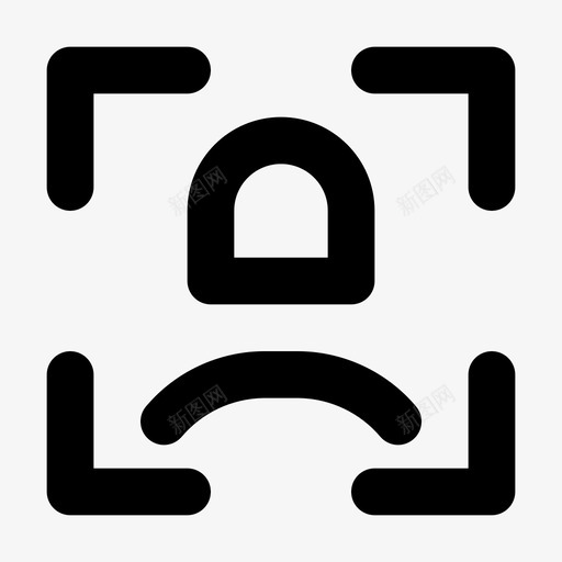 面部识别码密码扫描svg_新图网 https://ixintu.com 面部 识别 密码 扫描 女性