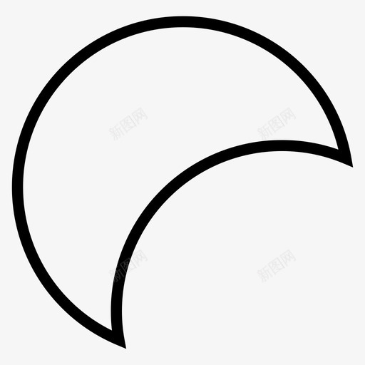 月亮天文新月svg_新图网 https://ixintu.com 月亮 天文 新月 夜晚 轮廓