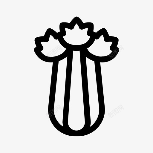 芹菜新鲜草本svg_新图网 https://ixintu.com 芹菜 新鲜 草本 有机 蔬菜 健康食品 系列 图标