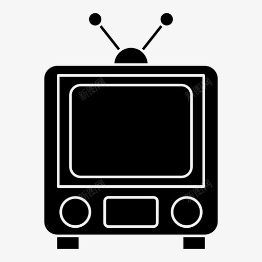 方形电视老式复古svg_新图网 https://ixintu.com 电视 方形 老式 复古