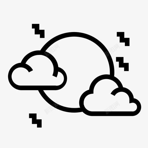 月亮蝙蝠阴天svg_新图网 https://ixintu.com 万圣节 月亮 蝙蝠 阴天 夜晚 物品